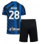 Otroški Inter Milan Benjamin Pavard #28 Replika nogometni dresi kompleti Domači 2024-25 Kratek Rokav (+ hlače)