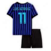 Otroški Inter Milan Luis Henrique #11 Replika nogometni dresi kompleti Domači 2025-26 Kratek Rokav (+ hlače)