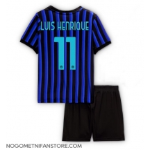 Otroški Inter Milan Luis Henrique #11 Replika nogometni dresi kompleti Domači 2025-26 Kratek Rokav (+ hlače)