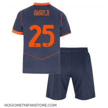 Otroški Inter Milan Manuel Akanji #25 Replika nogometni dresi kompleti Tretji 2025-26 Kratek Rokav (+ hlače)