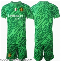 Otroški Inter Milan Vratar Replika nogometni dresi kompleti Domači 2024-25 Kratek Rokav (+ hlače)