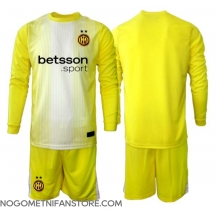 Otroški Inter Milan Vratar Replika nogometni dresi kompleti Gostujoči 2025-26 Dolgi Rokav (+ hlače)