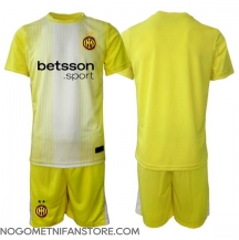 Otroški Inter Milan Vratar Replika nogometni dresi kompleti Gostujoči 2025-26 Kratek Rokav (+ hlače)