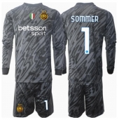 Otroški Inter Milan Yann Sommer #1 Vratar Replika nogometni dresi kompleti Tretji 2024-25 Dolgi Rokav (+ hlače)