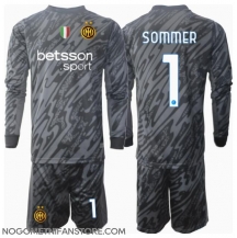 Otroški Inter Milan Yann Sommer #1 Vratar Replika nogometni dresi kompleti Tretji 2024-25 Dolgi Rokav (+ hlače)
