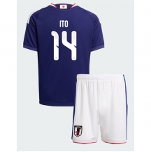 Otroški Japonska Junya Ito #14 Replika nogometni dresi kompleti Domači SP 2026 Kratek Rokav (+ hlače)