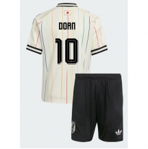 Otroški Japonska Ritsu Doan #10 Replika nogometni dresi kompleti Gostujoči SP 2026 Kratek Rokav (+ hlače)