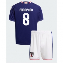 Otroški Japonska Takumi Minamino #8 Replika nogometni dresi kompleti Domači SP 2026 Kratek Rokav (+ hlače)