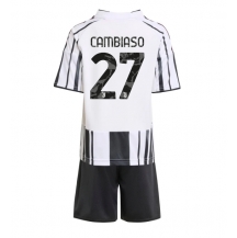 Otroški Juventus Andrea Cambiaso #27 Replika nogometni dresi kompleti Domači 2025-26 Kratek Rokav (+ hlače)