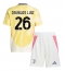 Otroški Juventus Douglas Luiz #26 Replika nogometni dresi kompleti Gostujoči 2024-25 Kratek Rokav (+ hlače)