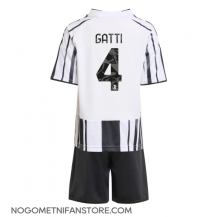 Otroški Juventus Federico Gatti #4 Replika nogometni dresi kompleti Domači 2025-26 Kratek Rokav (+ hlače)