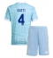 Otroški Juventus Federico Gatti #4 Replika nogometni dresi kompleti Gostujoči 2025-26 Kratek Rokav (+ hlače)