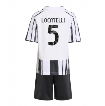 Otroški Juventus Manuel Locatelli #5 Replika nogometni dresi kompleti Domači 2025-26 Kratek Rokav (+ hlače)