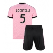 Otroški Juventus Manuel Locatelli #5 Replika nogometni dresi kompleti Gostujoči 2026-27 Kratek Rokav (+ hlače)