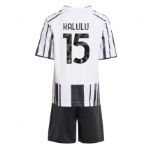 Otroški Juventus Pierre Kalulu #15 Replika nogometni dresi kompleti Domači 2025-26 Kratek Rokav (+ hlače)