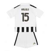 Otroški Juventus Pierre Kalulu #15 Replika nogometni dresi kompleti Domači 2026-27 Kratek Rokav (+ hlače)