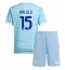 Otroški Juventus Pierre Kalulu #15 Replika nogometni dresi kompleti Gostujoči 2025-26 Kratek Rokav (+ hlače)