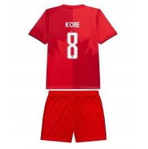 Otroški Kanada Ismael Kone #8 Replika nogometni dresi kompleti Domači SP 2026 Kratek Rokav (+ hlače)