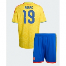 Otroški Kolumbija Rafael Santos Borre #19 Replika nogometni dresi kompleti Domači SP 2026 Kratek Rokav (+ hlače)