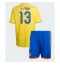 Otroški Kolumbija Yerry Mina #13 Replika nogometni dresi kompleti Domači SP 2026 Kratek Rokav (+ hlače)