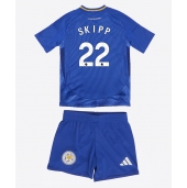 Otroški Leicester City Oliver Skipp #22 Replika nogometni dresi kompleti Domači 2024-25 Kratek Rokav (+ hlače)