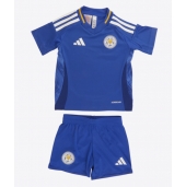 Otroški Leicester City Replika nogometni dresi kompleti Domači 2024-25 Kratek Rokav (+ hlače)