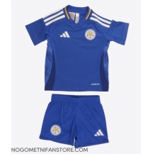 Otroški Leicester City Replika nogometni dresi kompleti Domači 2024-25 Kratek Rokav (+ hlače)