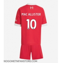 Otroški Liverpool Alexis Mac Allister #10 Replika nogometni dresi kompleti Domači 2025-26 Kratek Rokav (+ hlače)