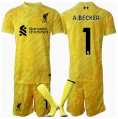 Otroški Liverpool Alisson Becker #1 Vratar Replika nogometni dresi kompleti Tretji 2024-25 Kratek Rokav (+ hlače)