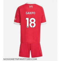 Otroški Liverpool Cody Gakpo #18 Replika nogometni dresi kompleti Domači 2025-26 Kratek Rokav (+ hlače)