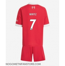Otroški Liverpool Florian Wirtz #7 Replika nogometni dresi kompleti Domači 2025-26 Kratek Rokav (+ hlače)