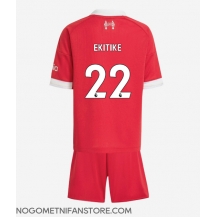 Otroški Liverpool Hugo Ekitike #22 Replika nogometni dresi kompleti Domači 2025-26 Kratek Rokav (+ hlače)
