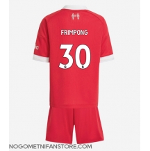 Otroški Liverpool Jeremie Frimpong #30 Replika nogometni dresi kompleti Domači 2025-26 Kratek Rokav (+ hlače)