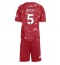 Otroški Liverpool Jeremy Jacquet #5 Replika nogometni dresi kompleti Domači 2026-27 Kratek Rokav (+ hlače)