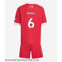 Otroški Liverpool Milos Kerkez #6 Replika nogometni dresi kompleti Domači 2025-26 Kratek Rokav (+ hlače)