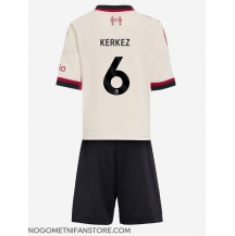 Otroški Liverpool Milos Kerkez #6 Replika nogometni dresi kompleti Gostujoči 2025-26 Kratek Rokav (+ hlače)