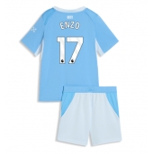Otroški Manchester City Enzo Fernandez #17 Replika nogometni dresi kompleti Domači 2026-27 Kratek Rokav (+ hlače)