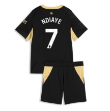 Otroški Manchester City Iliman Ndiaye #7 Replika nogometni dresi kompleti Gostujoči 2026-27 Kratek Rokav (+ hlače)