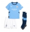 Otroški Manchester City Jeremy Doku #11 Replika nogometni dresi kompleti Domači 2024-25 Kratek Rokav (+ hlače)