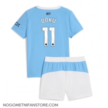 Otroški Manchester City Jeremy Doku #11 Replika nogometni dresi kompleti Domači 2025-26 Kratek Rokav (+ hlače)