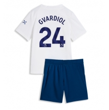 Otroški Manchester City Josko Gvardiol #24 Replika nogometni dresi kompleti Tretji 2026-27 Kratek Rokav (+ hlače)