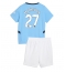 Otroški Manchester City Matheus Nunes #27 Replika nogometni dresi kompleti Domači 2024-25 Kratek Rokav (+ hlače)