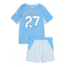 Otroški Manchester City Matheus Nunes #27 Replika nogometni dresi kompleti Domači 2026-27 Kratek Rokav (+ hlače)