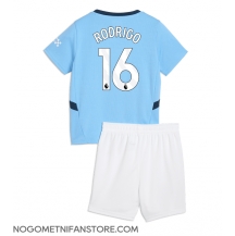 Otroški Manchester City Rodri Hernandez #16 Replika nogometni dresi kompleti Domači 2024-25 Kratek Rokav (+ hlače)