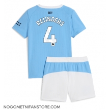 Otroški Manchester City Tijjani Reijnders #4 Replika nogometni dresi kompleti Domači 2025-26 Kratek Rokav (+ hlače)