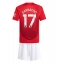 Otroški Manchester United Alejandro Garnacho #17 Replika nogometni dresi kompleti Domači 2024-25 Kratek Rokav (+ hlače)
