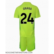 Otroški Manchester United Andre Onana #24 Vratar Replika nogometni dresi kompleti Gostujoči 2024-25 Kratek Rokav (+ hlače)