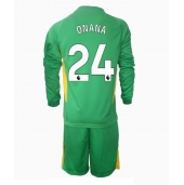 Otroški Manchester United Andre Onana #24 Vratar Replika nogometni dresi kompleti Tretji 2024-25 Dolgi Rokav (+ hlače)