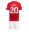 Otroški Manchester United Diogo Dalot #20 Replika nogometni dresi kompleti Domači 2024-25 Kratek Rokav (+ hlače)
