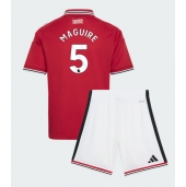 Otroški Manchester United Harry Maguire #5 Replika nogometni dresi kompleti Domači 2026-27 Kratek Rokav (+ hlače)